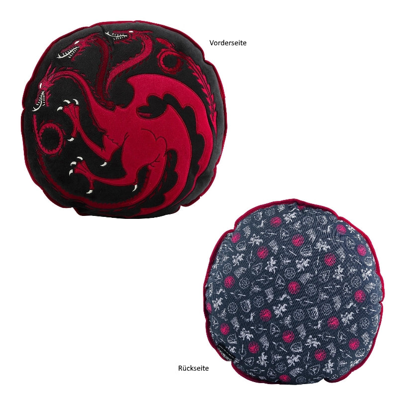 Game Of Thrones - House Targaryen Deko Kissen rund Game Of Thrones - House Targaryen Deko Kissen rund